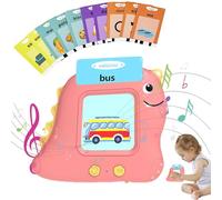 GkgWuxf Learning Card Machine, Talking Flash Cards | Dinosaur Audible Talking Cards Talking Flash Cards - Preschool Reading Machine, Voice Toys, Flash Cards