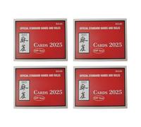 GkgWuxf Mahjong 2025 Card | Rule Cards for Mahjong | Portable Accessory for Scoring League Storage Collection Reading