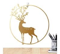 GkgWuxf Metal Wall Decor - Modern Steel Deer Wall Decor - Stylish Rustic Ornament for Living Room Kitchen Bedroom Hotel - Improving Contemporary Living Space