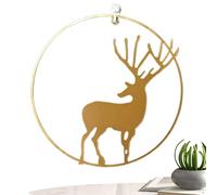 GkgWuxf Metal Wall Decorations - Modern Steel Deer Wall Decor - Stylish Rustic Ornament for Living Room Kitchen Bedroom Hotel - Enhancing Contemporary Living Space