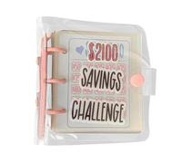 GkgWuxf Money Saving Binder,Mini Money Saving Binder $2100 | Reusable Cash Saver Planner Storage Organizer for Women Girls Students Children Teens Kids