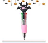 GkgWuxf Multicolor Pen | 4-Color Cute Halloween Pens,Festive Study Accessories Cute Stationery for Children Boys Girls School Holiday Drawing Writing Classroom
