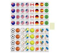 GkgWuxf National Flag Mahjong Game Set Flag Pattern Mahjong Tile Set With 65 Tiles Seaside Escape Game Blocks Flag Pattern Game Blocks Tiles Flag Pattern Tile Games Mahjong Tiles Set For Family