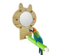 GkgWuxf Parakeet Toys - Climbing Branch Toy Cockatiel Mirror with Perch | Decorative Parrot Stand Pet Supplies, Cage Standing Accessories for Parakeet Cockatiel Conure Lovebirds