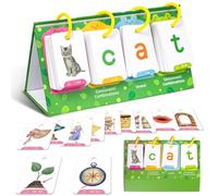 GkgWuxf Phonics Flash Cards Words Site,Flash Cards for Learning Words | Word Games for First Preschool Learning - Home School Supplies with Rings for