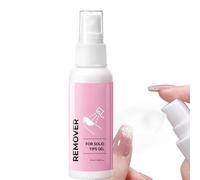 GkgWuxf Press on Nail Remover - Solid Gel Polish Cleaner,55ml Nail Glue Remover Spray for Women Beginners Stamping French Tip Fingernail Home Salon Travel Spa