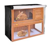 GkgWuxf Rabbit Cage Cover | Rectangular UV Protection Pet Winter Protection Supplies,Bunny Hutch Protector for Winter Outdoor with Zipper Opening - for Garden Patio Backyard Lawn Outside