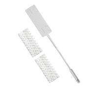 GkgWuxf Reusable Long Handle Telescopic Cloth with Brush | 2 Washable Microfibre Cloths with Extendable Handle for Bed, Fridge, Stove and Ceiling