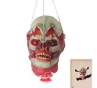 GkgWuxf Severed He-ad Halloween Prop Scary Halloween Props Outdoor Severed He-ad Prop Spooky Bloody Realistic Severed Heads Latex Severed He-ad Decoration For Halloween