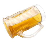 GkgWuxf Simulated Beer Mug Funny - Fake Double Layer Beer Mugs with Handles - Dishwasher Safe Prank Toy Desk Ornament for Parties Barbecues and Holiday