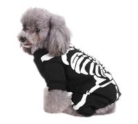 GkgWuxf Skeleton Pet Costume - Skeleton Bone Costume Outfit for Dogs Cats - Kitten Puppies Dress up Apparel Clothes for Photographic Performance Carnivals Proms Stage Masquerade