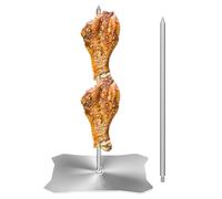 GkgWuxf Skewer for Grill - Stainless Steel Vertical Meat Spit Stand for Barbecue Grill - Barbecue MeatStand for Oven Tacos Chicken Outdoor Camping Kebab Shawarma