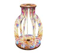 GkgWuxf Small Vases for Flowers, Modern Gemstone Patterned Vase | Decorative Hydroponic Grow Pot for Centerpiece Home Decoration Library