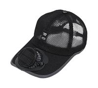 GkgWuxf Solar Fan Hat Solar Powered Cooling Baseball Hat Adjustable Sun Cap Built in Fans for Running/Outdoor/Hiking Black