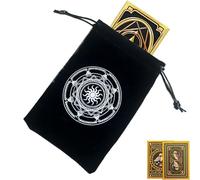 GkgWuxf Tarot Card Storage - Flannel Tarot Card Case Drawstrings Reusable Tarot Deck Holder | Tarot Card Pouch Portable Bundle Pocket Tarot Bags for Kids Adults