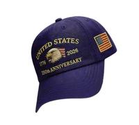 GkgWuxf US 250th Anniversaries Hat,Adjustable America 250th Eagle Commemorative Hat - Men Accessories - for Birthday Celebration Halloween Hiking Boating Fishing Camping Blue