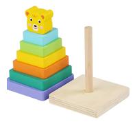 GkgWuxf Wooden Stack Toy, Wooden Stacking Toys - Interactive Educational Building Toys for Thes, Sensory Development Stacking Game for Ages 3 and Up