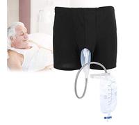 GKH2 Wearable Urine Bag Incontinence Pants for Elderly, Reusable Portable Urine Collector for Man Woman, Comfortable Urinal System with 500ml Urine Collector Bags, Proof Spill,Large