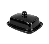 Gkhlg 1 Pack Ceramic Butter Dish with Lid Black Small Butter Dish for Home Cooks Kitchen Enthusiasts Le Creuset Style Butter Dishes for Countertop Dining Table Use