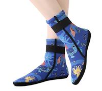 Gkhlg 1 Pair of Kids Neoprene Swimming Socks Aqua Sock with Super Stretchy Non-Slip Grip Swim Socks for Kids’ Water Sports in Pool Beach Diving and More 3.5-4.5 UK (Blue)