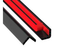 Gkhlg 1 Piece Rubber Wall Corner Guard Edge Protector High-Density Silicone Rubber with Hollow Design Easy to Install Baby Safety Corner Protectors for Home School Safety Length 1M (Black)