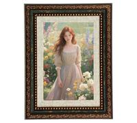 Gkhlg 1 Piece Vintage Photo Frame Durable Composite Wood with Gold Accents Ornate Picture Frame for Displaying 5x7inches Photos Vintage Frames Ideal for Home Decor Gift Giving in Courtly Green
