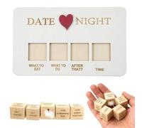 Gkhlg 1 Set Date Night Games Wooden Dice Set Romantic Funny Valentines Day Games for Couples Portable Decision Dice for Adult Date Night Game Night Travel Anniversary Dating Activities