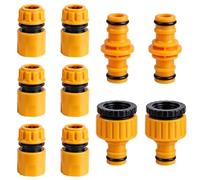 Gkhlg 1 Set Garden Hose Connector and Fittings Durable Plastic Universal Quick Release for Gardeners Home Owners Gardening Irrigation Car Washing Pet Bathing Outdoor Patio Lawn Yard (10 Pcs)