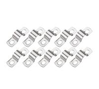 Gkhlg 10 Pack Pipe Brackets 304 Stainless U Brackets for Plumbers Electricians Fix Pipes Cables Fences on Walls Wood Concrete Pipe Clamp Ø 20 mm (10, Ø 20 mm)