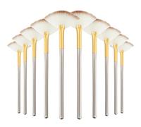 Gkhlg 10 Pieces Facial Brush Ultra Slim Soft Fan Applicator Brushes Professional Blending Wooden Handle Face Mask Brush for Makeup Artists Estheticians Salon Use Home Care