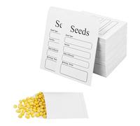Gkhlg 100 Pcs Small White Seed Envelopes Self-Adhesive Seed Packets Eco-Friendly for Gardeners Crafters Collectors to Store Seeds Buttons Coins at Home or in The Garden
