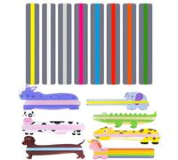 Gkhlg 15 Pcs Coloured Reading Overlays Reading Rulers Dyslexia Aids Visual Tracking Tool for Kids Adults Improve Focus Reading Accuracy for School Home Office