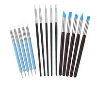 Gkhlg 15-Piece Silicone Clay Sculpting Tools with Ergonomic Handles Silicone Nail Tool for Artists Crafters DIY Enthusiasts Perfect for Clay Modelling Nail Art Painting Cake Decoration More