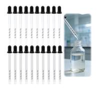 Gkhlg 20Pcs Glass Dropper with Clear Scale Pipette Dropper Reusable Thick Glass Silicone Liquid Droppers for Essential Oils Lab Beauty Feeding Home Scientific Use