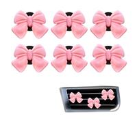 Gkhlg 6 Pieces Car Accessories Interior Pink Vent Clips for Women for All Car Models Enhances Interior Beauty and Personal Style (Unscented air freshener)