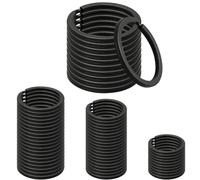 Gkhlg 60Pcs Keychain Rings Split Rings Flat Double Ring Design High Durability Deformation Resistant for Adults DIY Craft Lovers Daily Use Home Office Car Key Organizer Handicraft Making (Black)