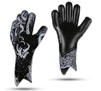 GKHMNEW Football Goalkeeping Gloves Kids Youth and Adult Provide Extreme Strong Control and Grip Breathable Comfortable Soccer Gloves High Performance Soccer Goalkeeper Gloves Equipment (Grey, 9)