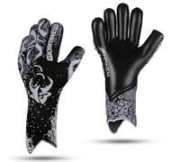 GKHMNEW Football Goalkeeping Gloves Kids Youth and Adult Provide Extreme Strong Control and Grip Breathable Comfortable Soccer Gloves High Performance Soccer Goalkeeper Gloves Equipment (Grey, 8)