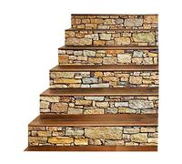 Gkhowiu 3D Stair Sticker Murals Wall Decal-Vintage Landscape Staircase Sticker Tile Step Stair Risers Sticker Removable and Stick Stair Decal Wall