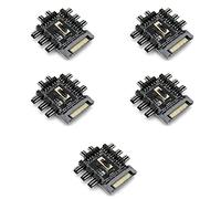 Gkhowiu 5Pcs 12V 1 to 8 3Pin Fan Speed Controller 1 to 8 Cooling Fan Splitter Hub Cooling Fan Hub for