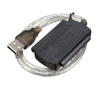 Gkhowiu USB 2.0 Male to IDE SATA Converter Cable Hard Drive Cable for PC 2.5" 3.5" HDD Hard Drive