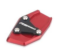 GKHUBJFH Kickstand Extension Pad For RS660 RS 660 Tuono 660 2020-2023 Motorcycle CNC Kickstand Foot Side Stand Extension Pad Support Plate Enlarge Stand(Red)