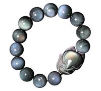 GKIRQVPE 9A Rainbow Eye Obsidian Feng Shui Bracelet