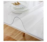 GKJHTED Clear Table Protector,Transparent 1.5mm Thickness Table Cloth,Crystal Clear Transparent Waterproof PVC Vinyl Tablecloth Cover Protector on a