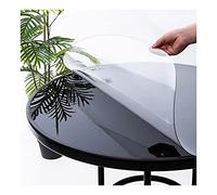 GKJHTED Round Waterproof Tablecloth Desk Pad for End,Clear Table Cover,Soft Glass Dining Desk Mats,Apply to Living Room,Coffee Table,Office Table ma