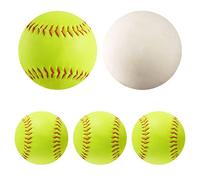 GKK 11 InchSoftballs 4 Pack Sports Practice Slow Pitch Official Size and Weight Softball Autograph Softball Training Ball for Games, Soft Toss, Batting, Fielding, Hitting, Pitching