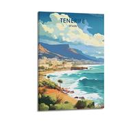 GKLIOZ Tenerife Spain Vintage Travel Posters Print Photo Art Painting Canvas Home Decorative Bedroom Modern Decors 20x30inch(50x75cm)