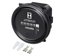 GKLZIUKI Instrument Cluster Mechanical Round Hour Meter Gauge AC/DC 6V-80V Quartz 2 Inch Hourmeter Fit For Boat Auto ATV Snowmobile Lawn Mower Speedometer