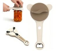 GKOB Jar Opener for Seniors with Weak Hands Non-Slip Multi Lid Opener | Opens jars, bottle caps and cans easily. Adjustable design fits multiple lid sizes. Ideal for seniors, arthritis, weak hands.