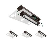 GKOLED 4-Pack Replaceable 6.8" LED Hardscape Lights, Low Voltage Retaining Wall Light, Paver Wall Hardscape Lighting, Outdoor Landscape Step Lights, 12VAC/DC 1.5W 2700K, Die-cast Aluminum Housing
